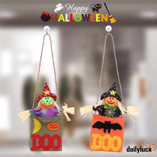 NNL-Halloween Pendant Plush Toy Doll Witch Pumpkin Soft Doll Black Red Cap Gift Bags