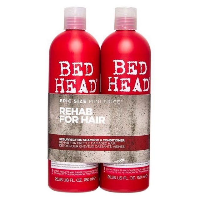 Cặp dầu gội xả Bed Head TIGI Đỏ dành cho tóc khô xơ cấp độ 3 phục hồi tóc hư tổn và dưỡng tóc mềm mượt hàng chính hãng