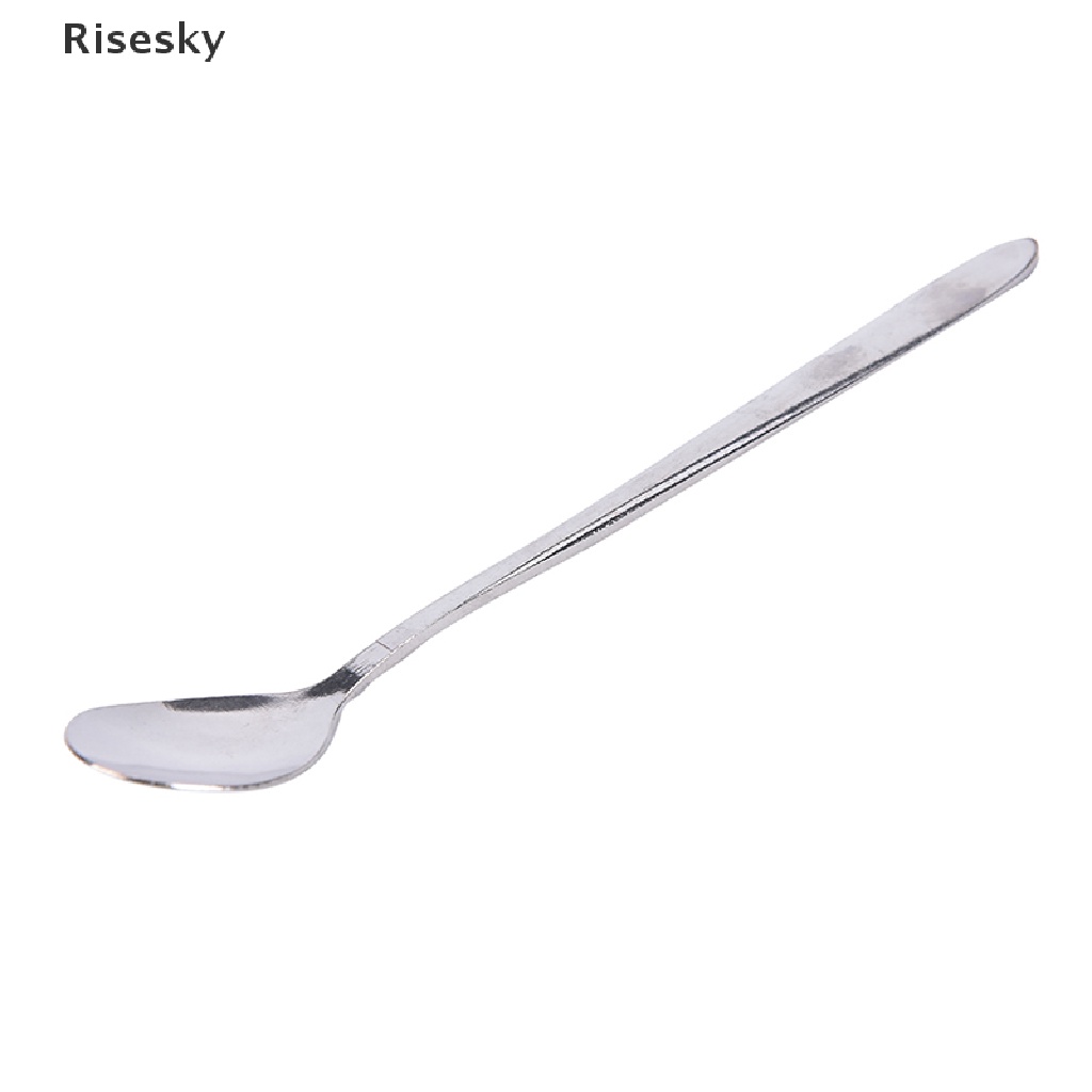 Muỗng Múc Kem / Trà Bằng Thép Không Gỉ Cán Dài 16cm Mới