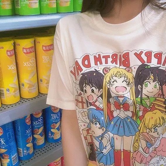 HIIXIIVI Áo Thun 100% cotton Tay Ngắn Cổ Tròn Thời Trang Mùa Hè Phong Cách Hàn Quốc Cho Nữ 2022