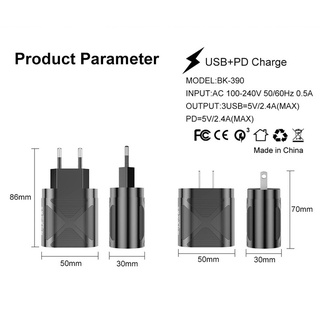 Củ sạc nhanh Twitch 48W QC 3.0 Type C PD 3 cổng USB