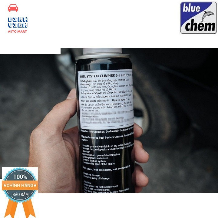 {BLUECHEM} Chai fuel system cleaner vệ sinh hệ thống xăng giúp loại bỏ các tạp chất, chạy ngọt ngào,tiết kiệm nhiên liệu