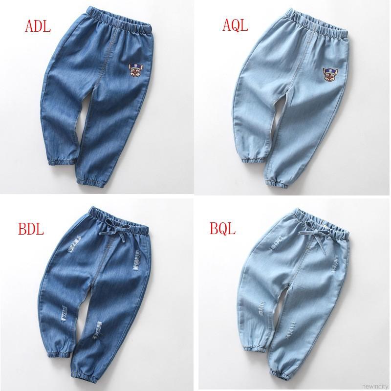 Quần jean lưng thun bo gấu kiểu dáng thời trang xinh xắn cho bé gái