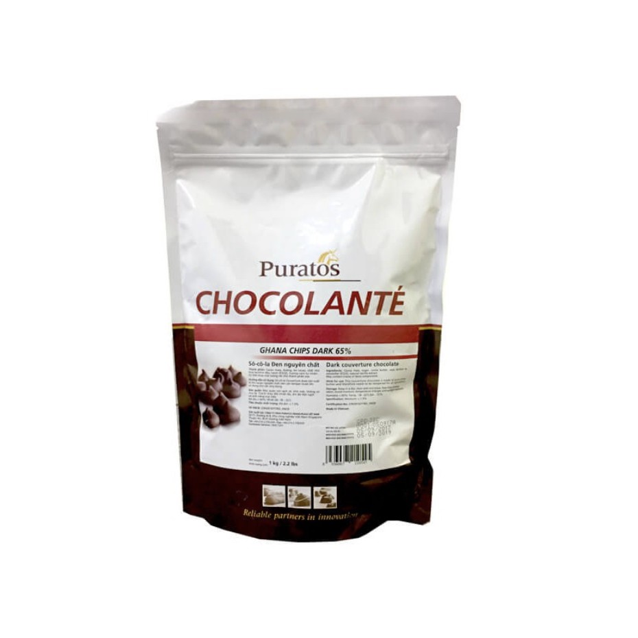 Socola hạt nút đen 75% Puratos 100g