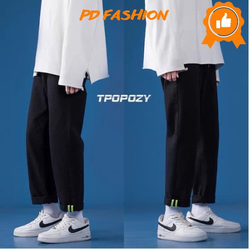 Quần baggy nam quần bò baggy nam đen phong cách hàn quốc PD FASHION