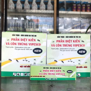 Phấn diệt kiến Vipesco hộp 2 viên, Thuốc diệt kiến và côn trùng an toàn và hiệu quả