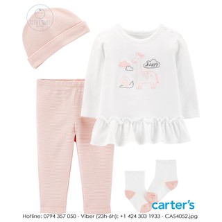 SET BỘ SƠ SINH BÉ GÁI Carter's nhập Mỹ - Giraffe