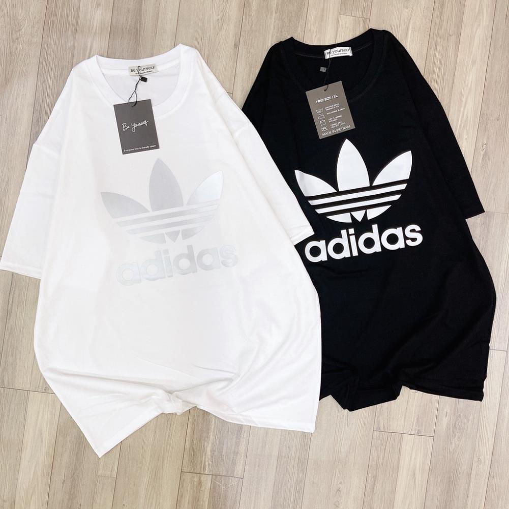 Áo thun tay lỡ ADIDAS phản quang cao cấp, áo phông Unisex nam nữ DoraDora form rộng Hàn Quốc AT019 !