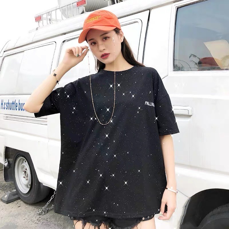 ÁO PHÔNG NHŨ PALLNCAGA BLING BLING TRẮNG ĐEN ULZZANG NAM NỮ UNISEX