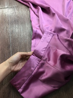 Quần lụa ống rộng lưng cao