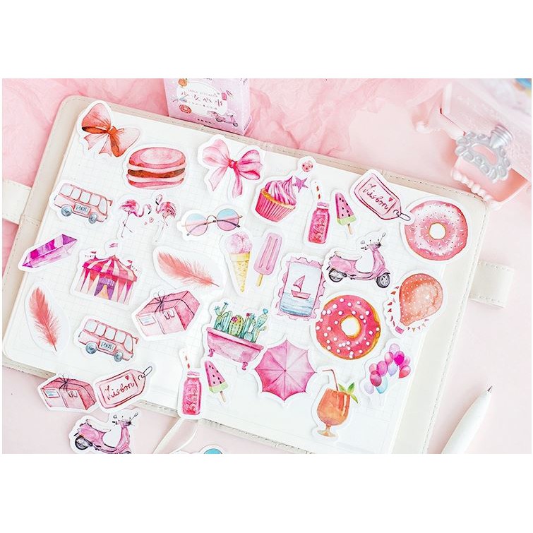 Hộp 46 Miếng Dán Sticker Trang Trí Con Đường Đi Đến Trái Tim Nàng