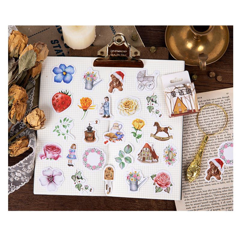 Bộ 46 Sticker Hàn Quốc Gia Đình dán trang trí E19