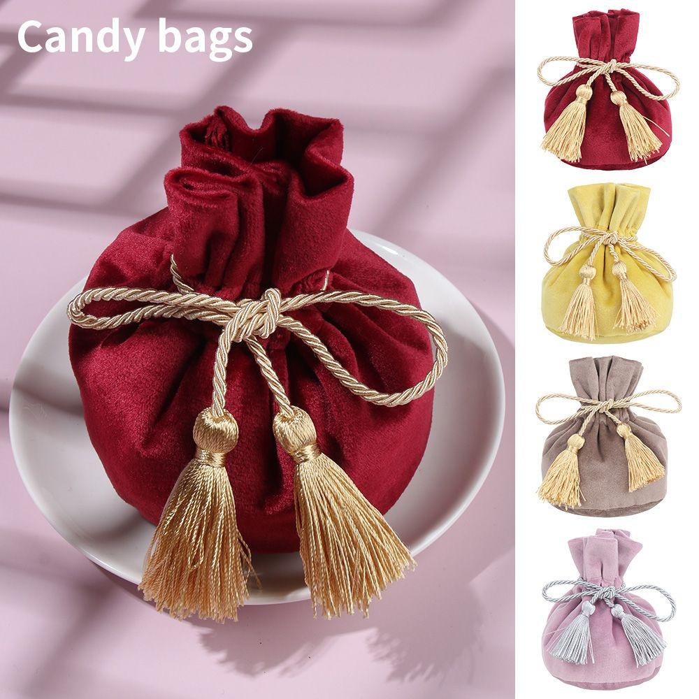 Túi Dây Rút Đựng Kẹo Trang Trí Tiệc Cưới Thời Trang