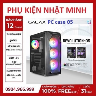 (Xả lỗ) vỏ PC máy tính Case Galax 05 kèm 4 fan led (3 trước 1 sau) hàng xịn mịn đẹp chính hãng BH 12 tháng