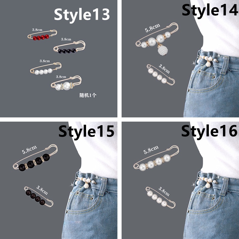 Korean Pearl Brooch Pin for Women Pants Clothes Adjustment