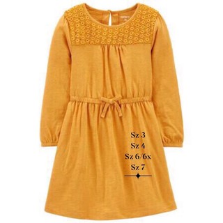 Đầm tay dài bé gái carter vnxk sz 2-7T
