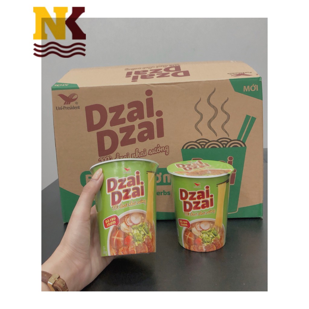 Mì ly dzai dzai bò rau thơm 62g x 24 ly
