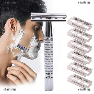 (Hàng Mới Về) Dao Cạo Râu Thủ Công Cổ Điển Với 1 Lưỡi Dao