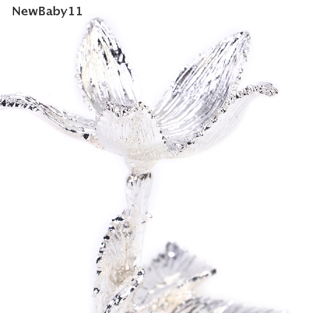 Newbaby Giá Đỡ Kim Loại Hình Quả Cầu Pha Lê Màu Vàng Kim Sliver Hình Lá Cây Hỗ Trợ Đá