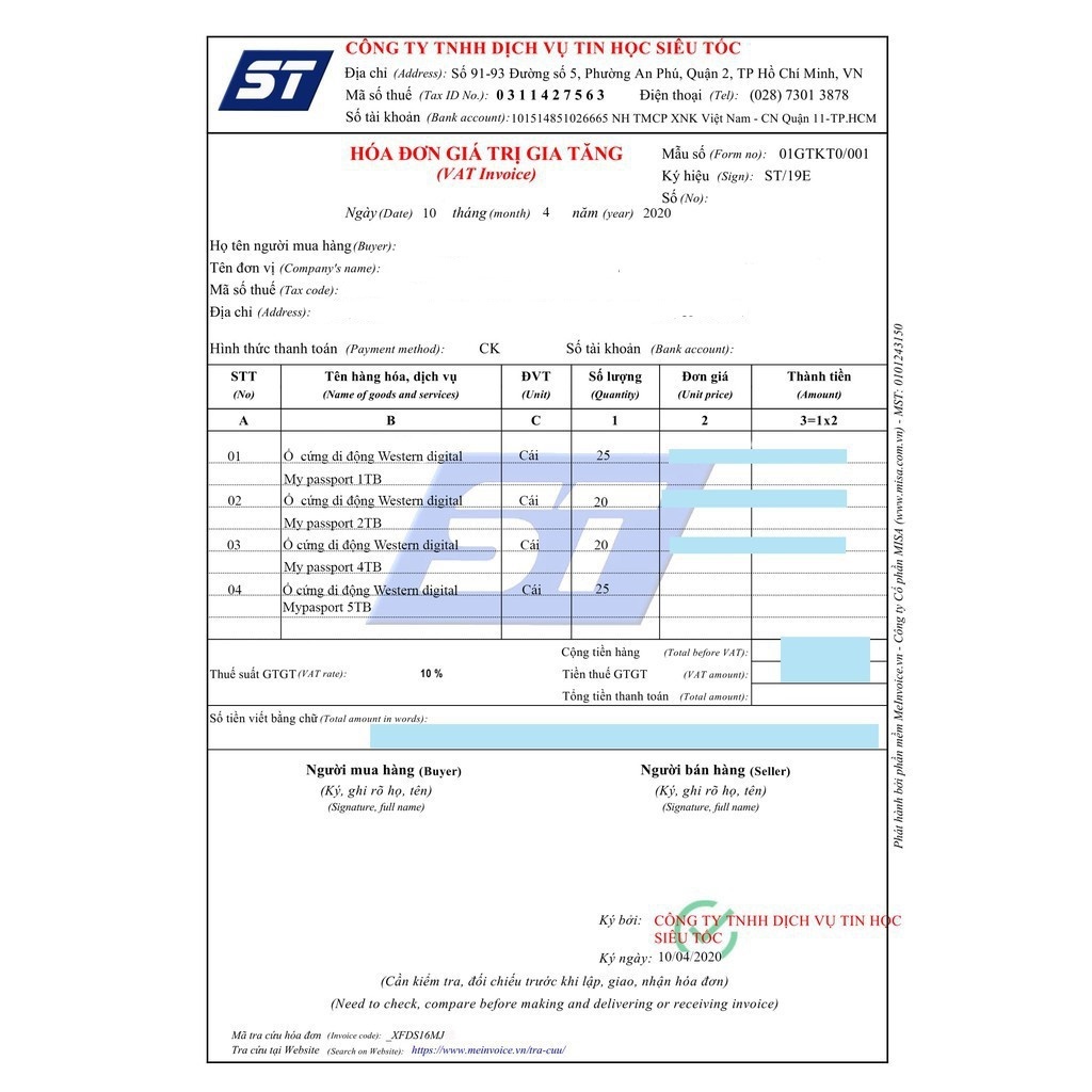 Ổ cứng di động HDD WD My Passport 1TB / 2TB / 4TB / 5TB (New)