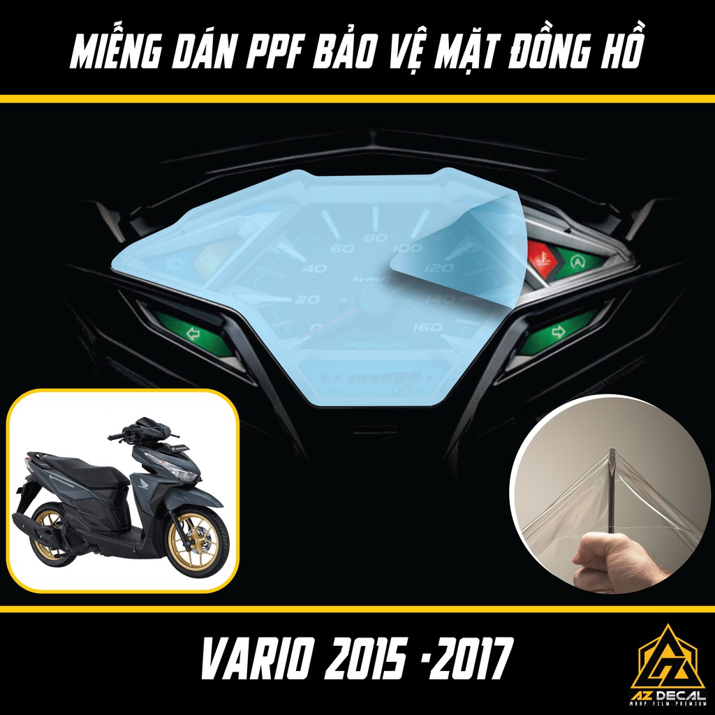 Miếng Dán PPF Bảo Vệ Mặt Đồng Hồ Xe VARIO 2015 - 2017 | Chất Liệu Film PPF Nhập Khẩu