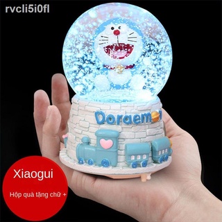 ☃ ❣ ✷Hộp nhạc quả cầu pha lê Doraemon cho bạn gái cùng lớp Đèn ngủ Lễ hội Tanabata quà tặng sinh nhật nữ