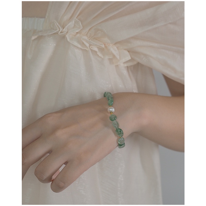 [Hàng Mới] Vòng Tay Đính Hạt Giả Ngọc Trai Phong Cách Hàn Quốc