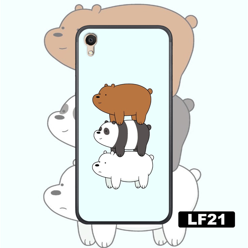 ỐP LƯNG OPPO  A37(NEO 9) - F1 - F1 PLUS IN HÌNH GẤU WE BARE BEAR-CÁ HEO ĐÁNG YÊU CỰC CHẤT-CỰC BỀN