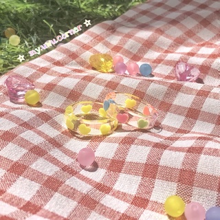 Nhẫn nhựa hàn quốc, nhẫn resin BTS Butter & Dynamite rings | @my.uwu.corner