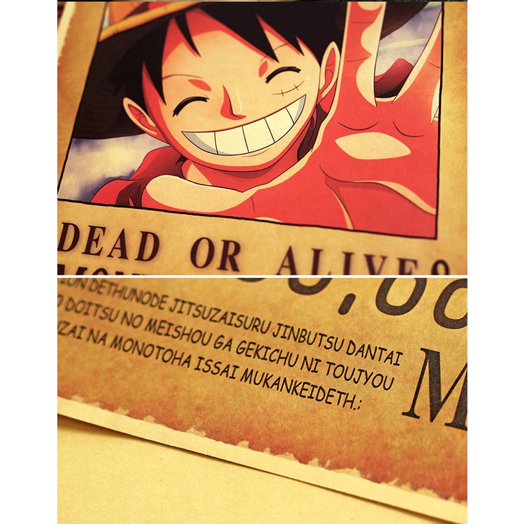 Poster Truy Nã One Piece cập nhật mới nhất - Tranh hoạt hình One Piece dùng trang trí nội thất | Z Decor