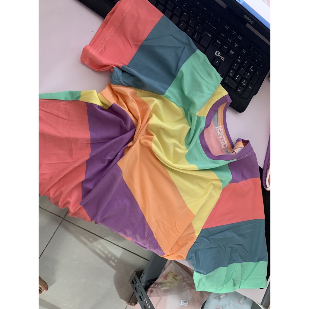 [Mã WAXANH22 giảm 15% đơn 150k] Bộ đồ mặc nhà cotton thun sữa 7 sắc cầu vồng có bigsize [BC12] | BigBuy360 - bigbuy360.vn