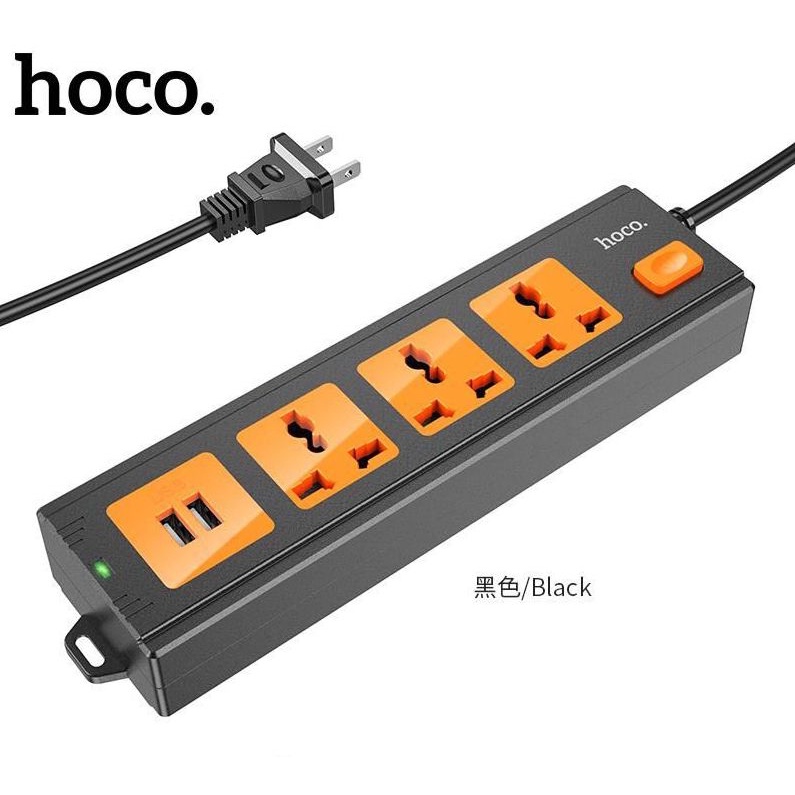 Ổ cắm điện đa năng chống cháy nổ Hoco DC15 2500W + 4 cổng USB 1 Type C sạc nhanh 18W / DC31 3 cổng AC + 2 cổng USB