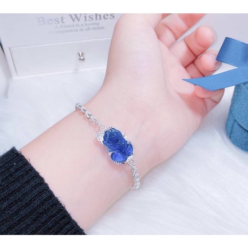 Lắc tay Nghê mix dây phụng bạc, may mắn tài lộc đủ màu phong thuỷ Mainomi Shop Bạc Xinh