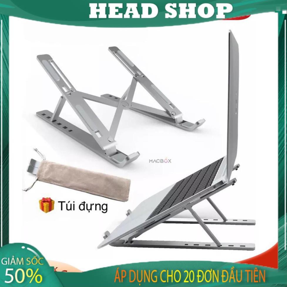 Giá đỡ LAPTOP mã N3 bằng nhôm điều chỉnh độ cao đế tản nhiệt laptop dưới 15.6 inch đế kê laptop HEADSHOP