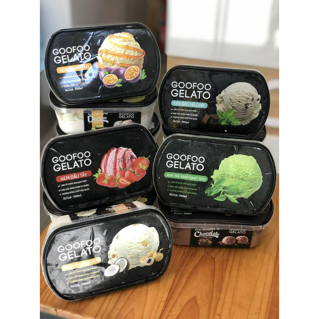 KEM Ý CAO CẤP GOOFOO GELATO ĐỦ VỊ SIÊU NGON 100% LÀM TỪ HOA QUẢ TỰ NHIÊN)