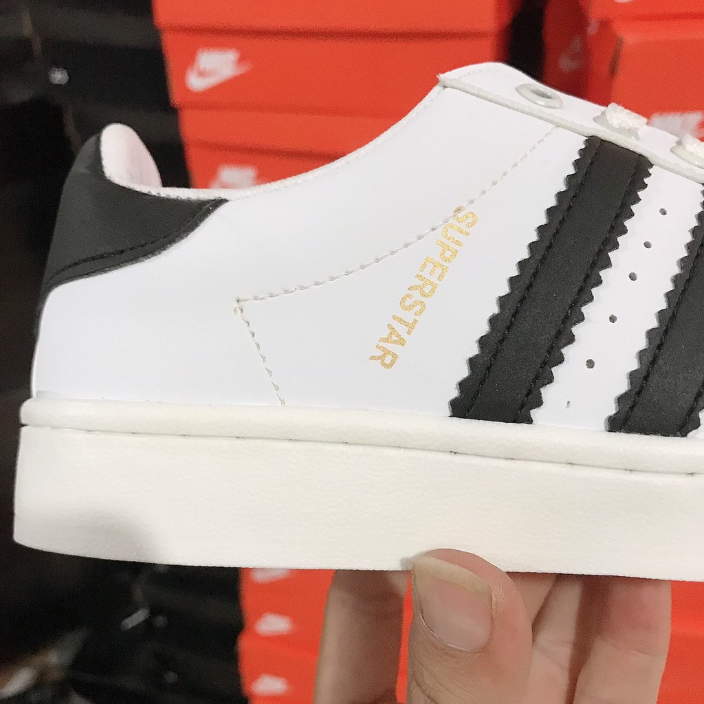 Giày Thể Thao adidas Superstar  Trắng Sọc Đen Cao Cấp nam nữ full size 36-43