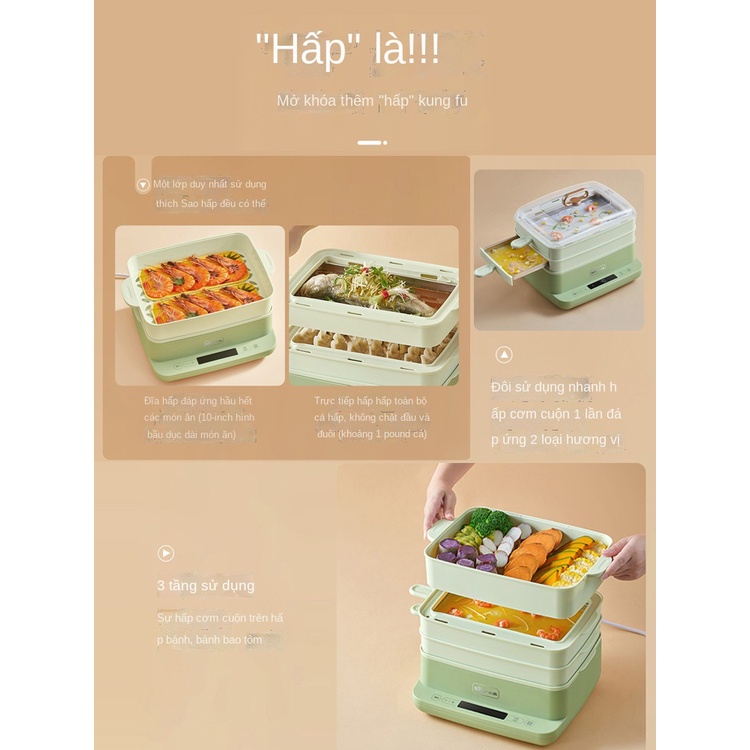 MÁY LÀM BÁNH CUỐN BEAR CFJ-A80B1 , MÁY HẤP THƯC ĂN BEAR MẪU MỚI 2021