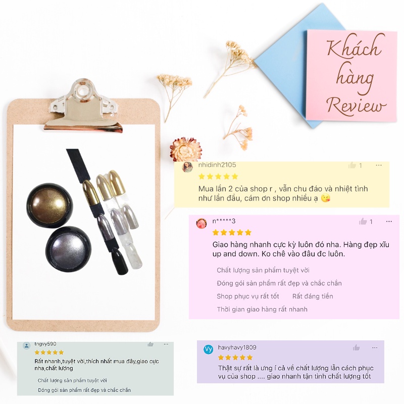Phụ kiện nail giá rẻ giá tốt uy tín bột tráng gương nail vàng và bạc