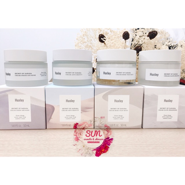Kem Dưỡng HUXLEY CREAM Secret Of Sahara ; Glow Awakening ; More Than Moist ; Anti Gravity ; Fresh An