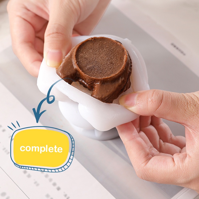 Khuôn Silicone Làm Đá/Chocolate/Nước Ép Trái Cây/Kẹo Đường Hình Chú Gấu 3D DIY