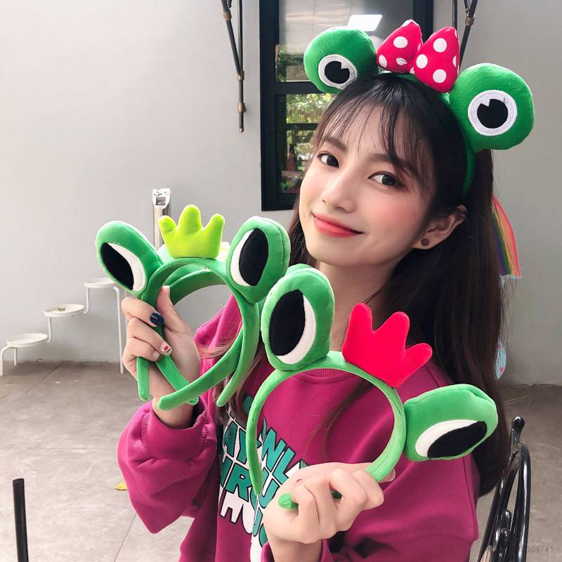 Băng Đô Hình Chú Ếch Hoàng Tử Dễ Thương Vui Nhộn Cho Bé Gái