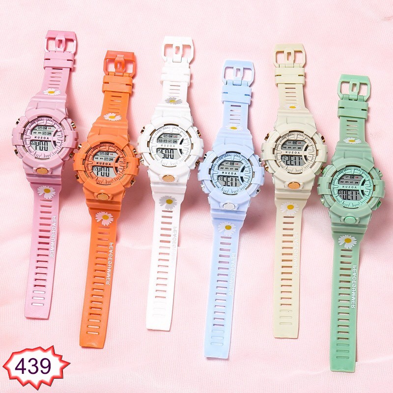 ĐỒNG HỒ NAM NỮ AOSUN IN HOA CÚC 439 FORM TRÒN THỜI TRANG HOT TREND | BigBuy360 - bigbuy360.vn