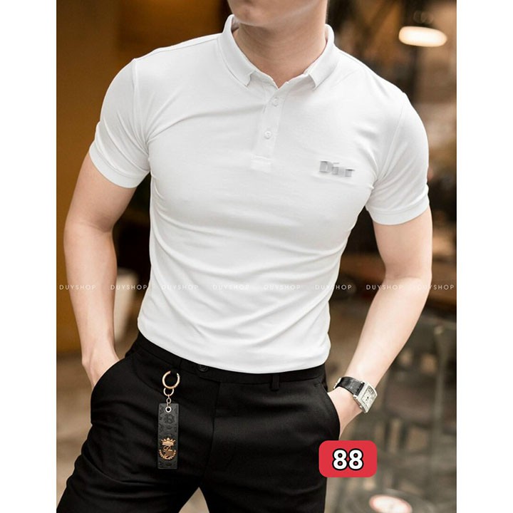 Áo thun nam có cổ tay ngắn vải Thun Cotton Cao Cấp CT8788