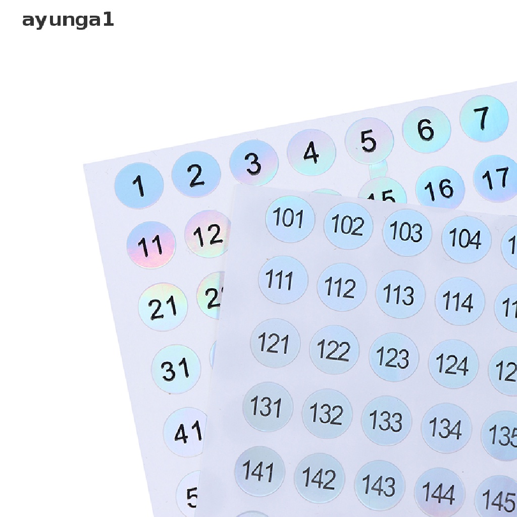 [ayunga1] Waterproof Number 1-200 Laser Labels Stickers Nail Polish Lipstick Number Tags [new]