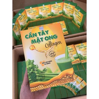 Bột Cần Tây Mật Ong Collagen 60g (15 gói x 4g) hỗ trợ giảm cân, detox thải độc, đẹp dáng sáng da,an toàn cho sức khỏe