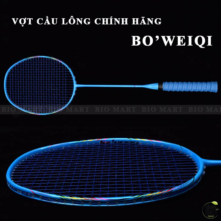 Bộ Vợt Cầu Lông Boweiqi Chính Hãng – Vợt Cầu Lông 100% Khung Carbon Siêu Bền, Siêu Nhẹ KÈM PHỤ KIỆN – BIO180