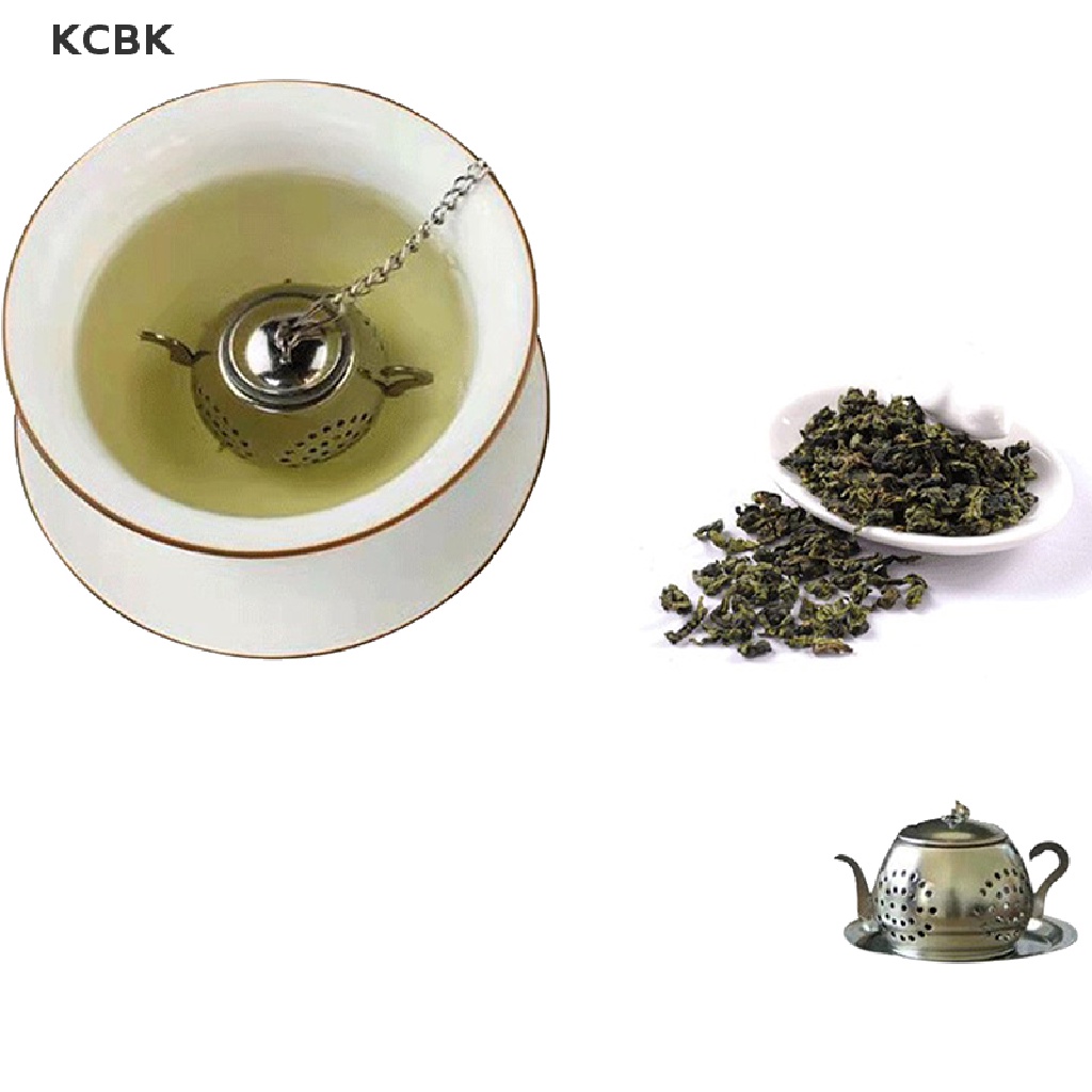 KC Teapot Shape Tea Infuser Spice Flower Tea Strainer Herbal Filter Kitchen Teaware BK