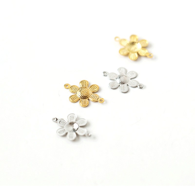10 phiến hoa6 cánh dạng treo 11*17mm nguyên liệu làm trâm làm trang sức cổ trang