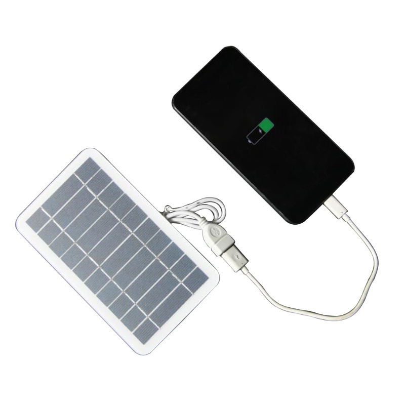 Tấm pin năng lượng mặt trời sạc dự phòng 2W cổng USB cho điện thoại di động