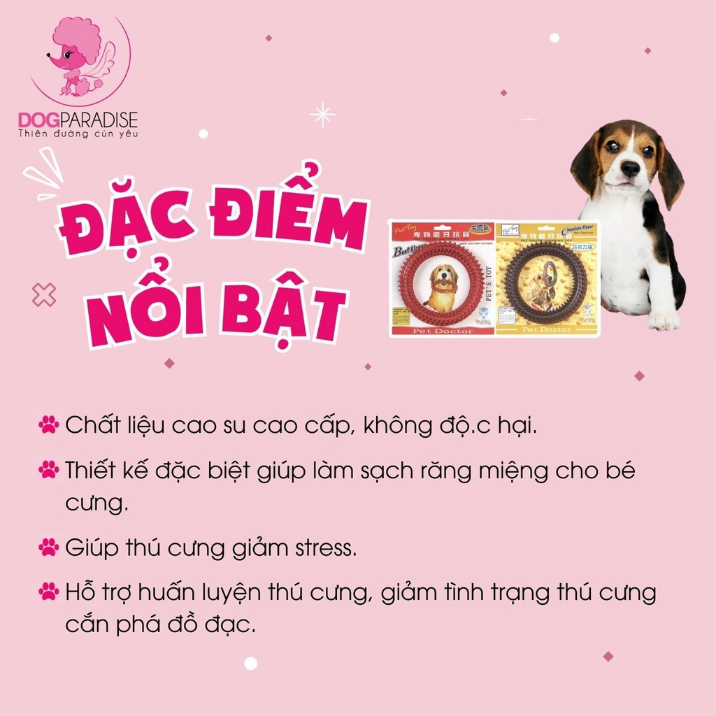 Đồ chơi làm sạch răng miệng đa năng cho thú cưng Pian Pian size S chu vi 11.5cm - Dog Paradise